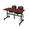 Kobe Rectangle FlipTop Table, 48" W, 29" H, Laminate Top, Cherry MKFT4830CH47BK - alternate 1